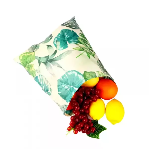 reusable natural organic cotton beeswax bread food bags